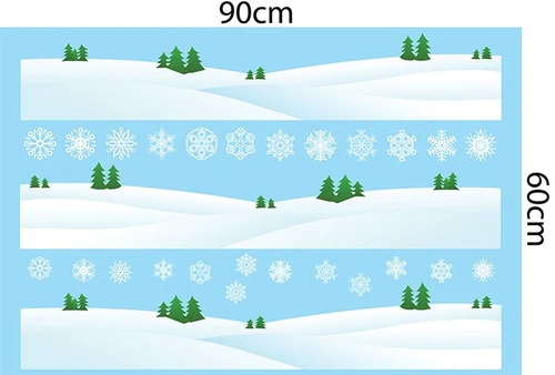 Decal trang trí noel ông già noel tặng quà