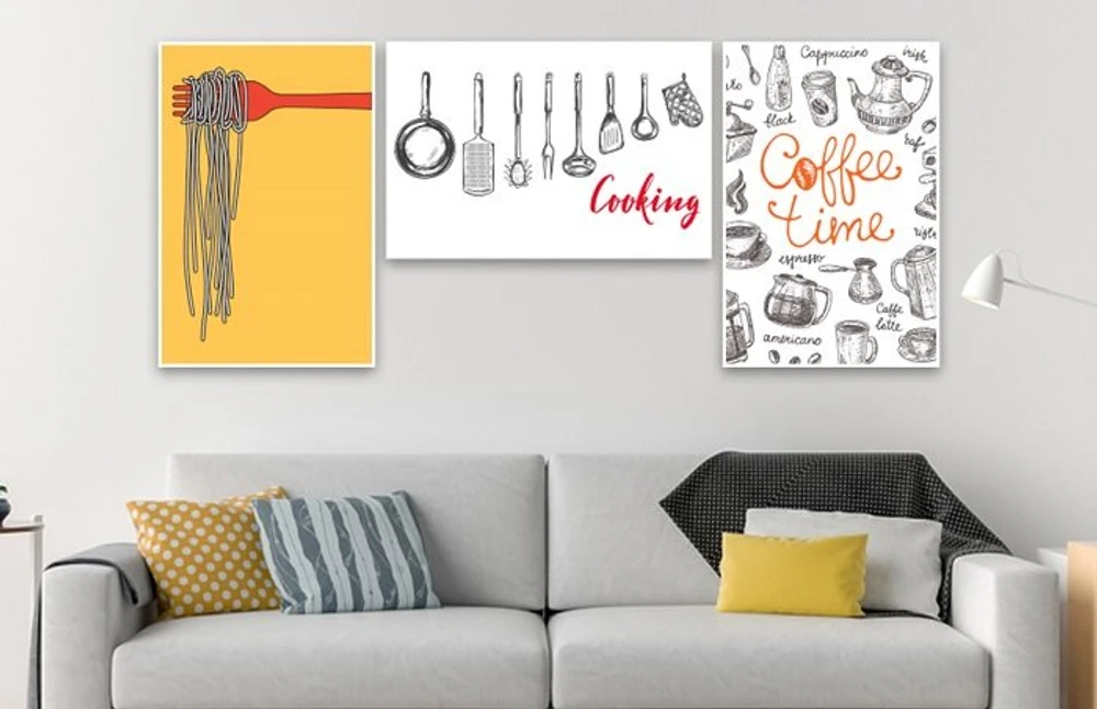 Tranh treo tường eat cooking and coffe time