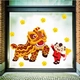 Decal trang trí tết bé múa lân