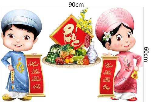 Decal bé chúc tết 1