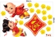 Decal trang trí tết và bé 2