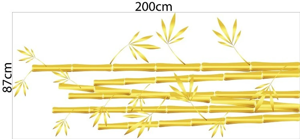 decal trang trí tết bụi tre vàng