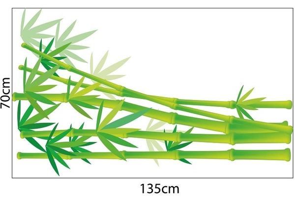 Decal trang trí tết bụi tre xanh