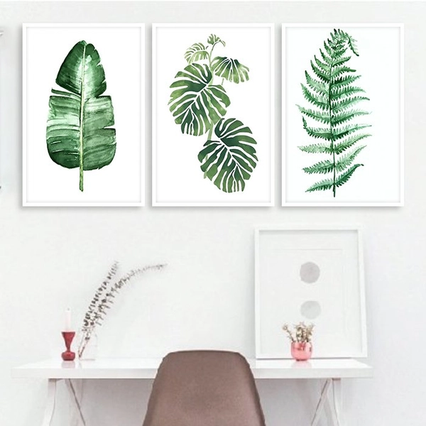Tranh treo tường lá xanh 10