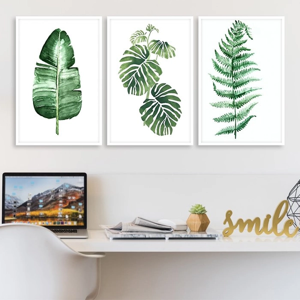 Tranh treo tường lá xanh 10