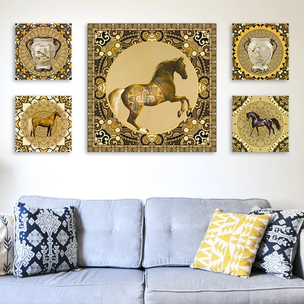 tranh treo tường ngựa phát tài