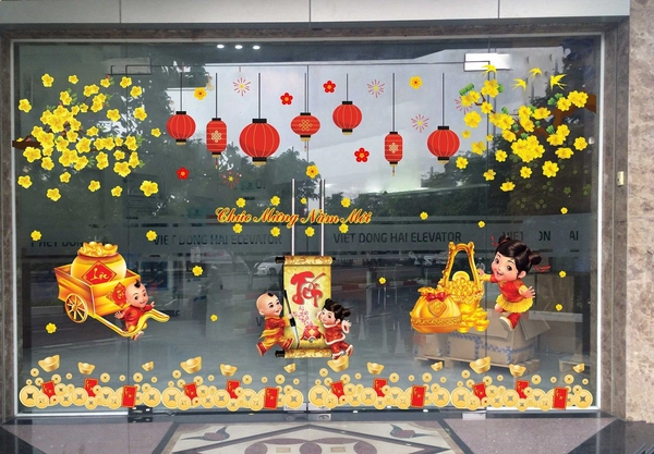 Combo decal trang trí ngày tết phát tài