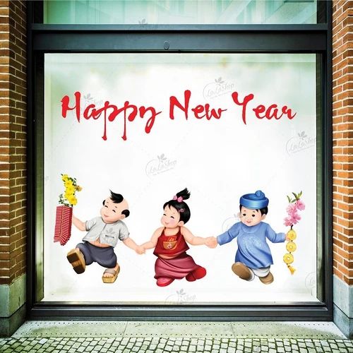 Decal bé đi hội xuân 3