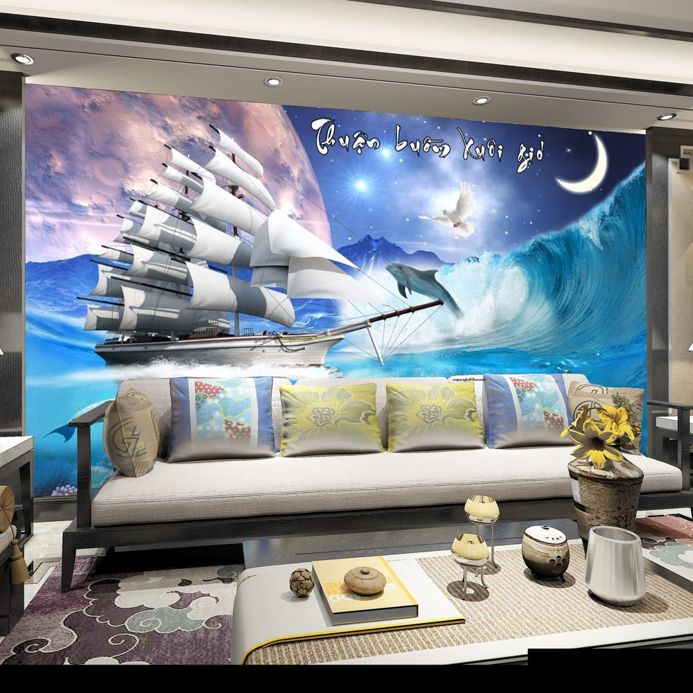 Tranh dán tường thuận buồm xuôi gió