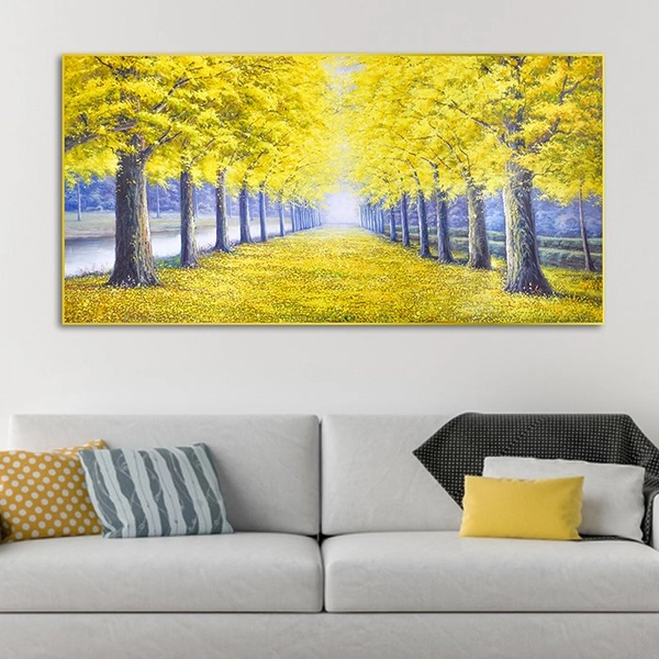Tranh treo tường con đường lá vàng