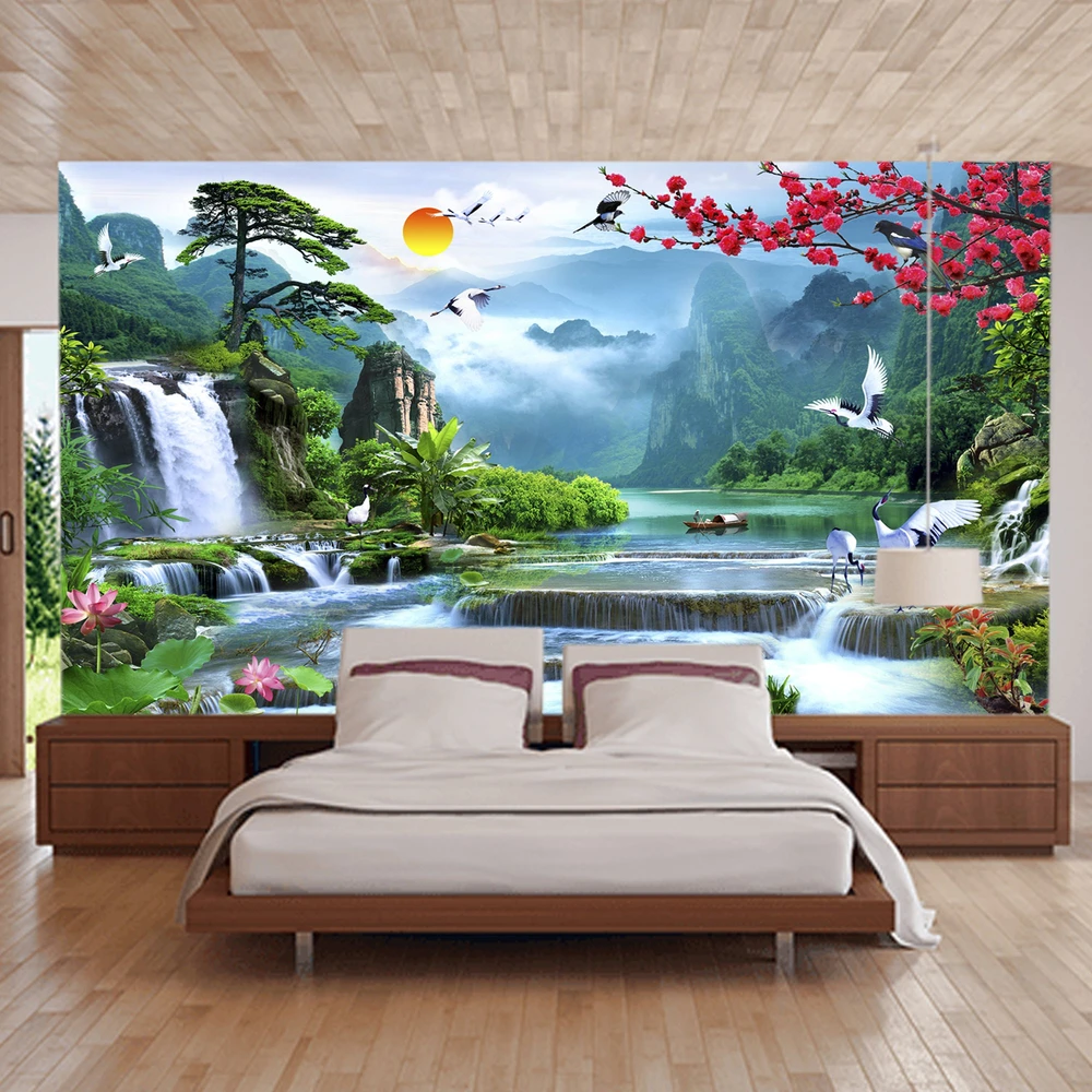 Tranh dán tường sơn thủy