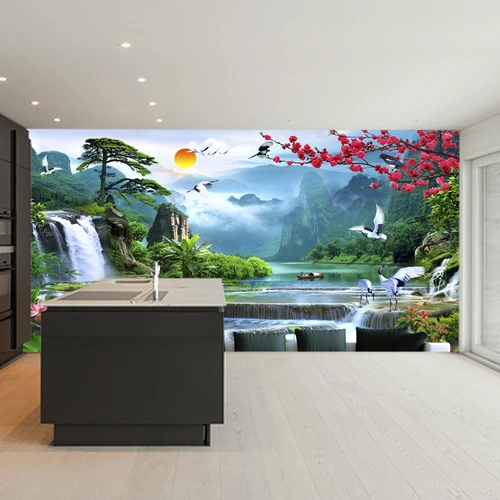 Tranh dán tường sơn thủy