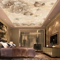 Tranh dán trần nhà 3D họa tiết hoa 2