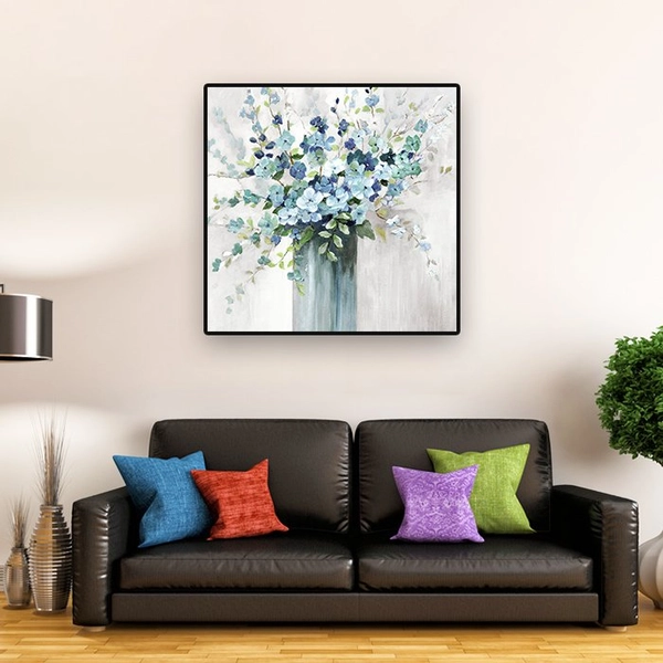 Tranh treo tường lọ hoa xanh
