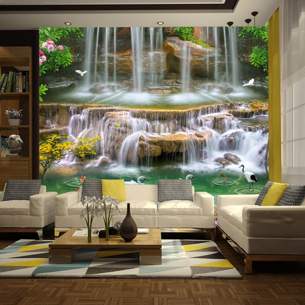 Tranh dán tường 3D Thác nước thiên nhiên