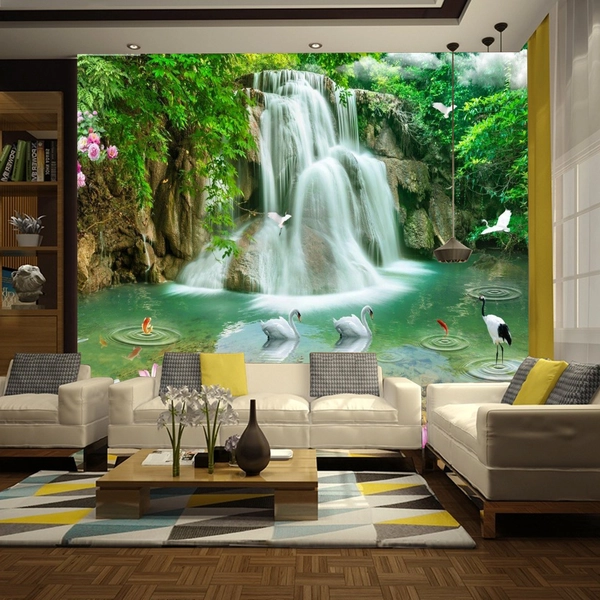 Tranh dán tường 3D Thác nước thiên nhiên