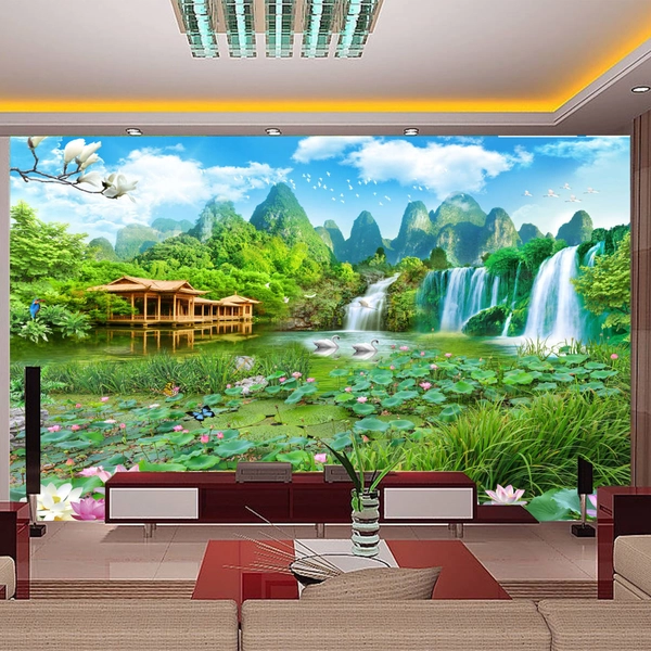 Tranh dán tường phong cảnh núi rừng