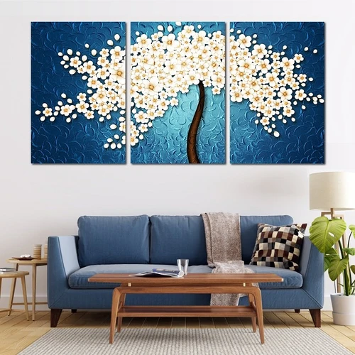 Tranh treo tường hoa trắng nở rộ