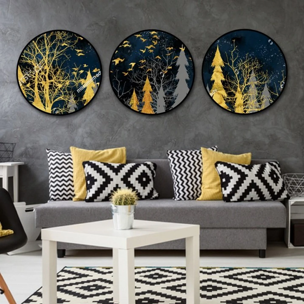 Tranh treo tường rừng cây lá vàng