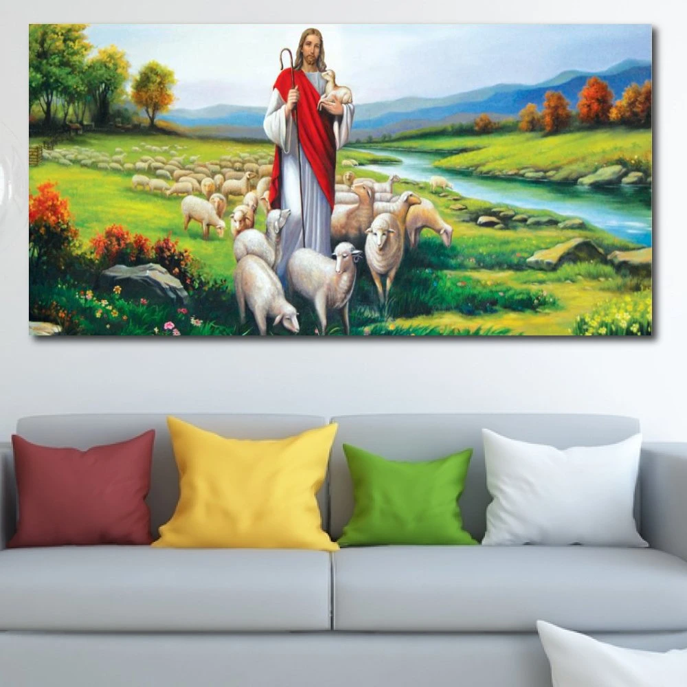 Tranh Treo Tường Thiên Chúa Dẫn Dắt Đàn Chiên