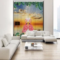 Tranh Rèm Cửa 3D Hạc Uyên Ương