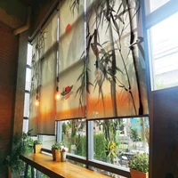 Tranh Rèm Cửa 3D Thủy Mặc