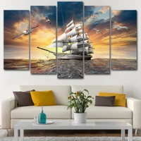 Tranh Treo Tường Hải Âu Và Thuyền Buồm Xuôi Gió Bình An