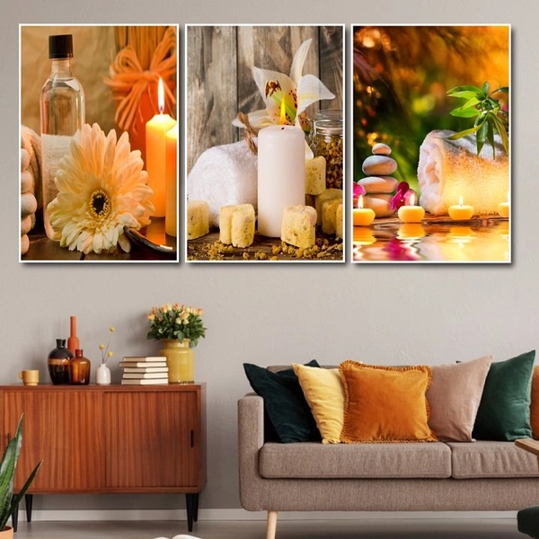 Tranh treo tường Spa massage nến thơm mẫu 986