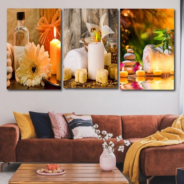 Tranh treo tường Spa massage nến thơm mẫu 986