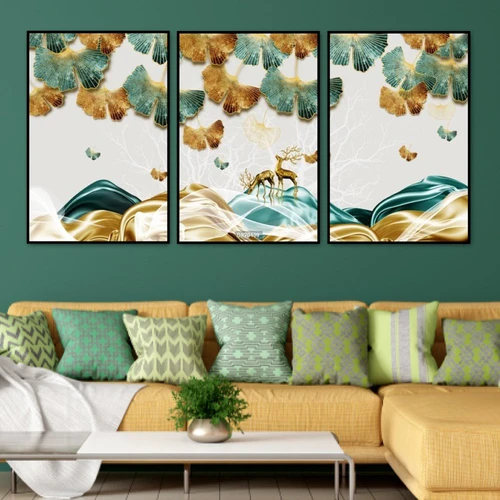 Tranh Canvas Treo Tường Đôi Hươu Nghệ Thuật