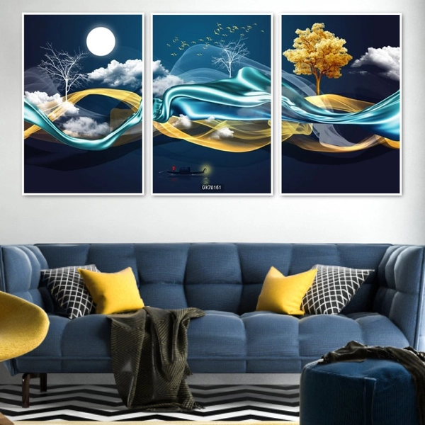 Tranh Treo Tường 3D Thuyền Vượt Ngân Hà