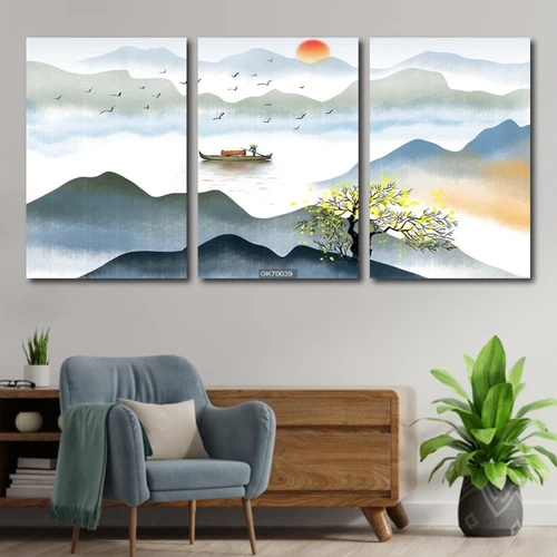 Tranh Canvas Treo Tường Non Nước Hữu Tình