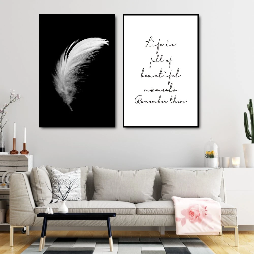 Tranh treo tường chiếc lông vũ