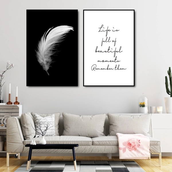 Tranh treo tường chiếc lông vũ