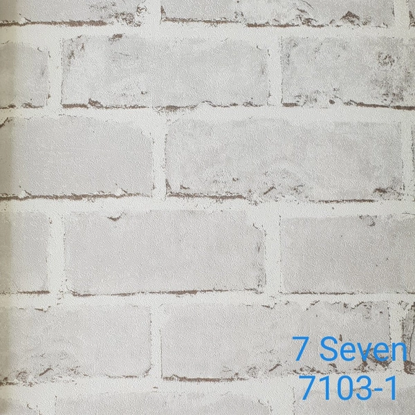 Map giấy dán tường texture giả gạch trắng 7 Seven 7103-1