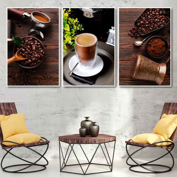 Tranh treo tường những hạt cà phê