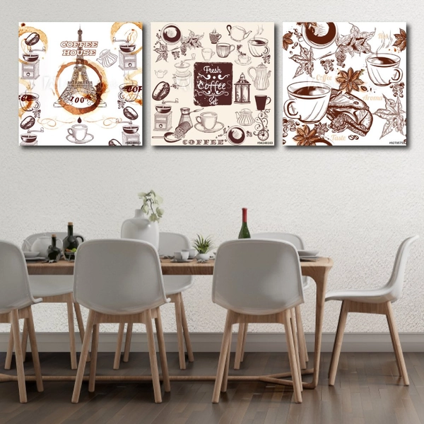 Tranh treo tường fresh coffee set
