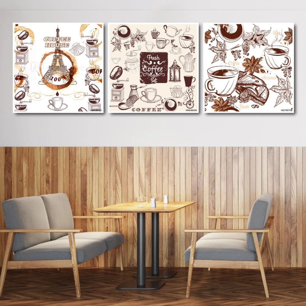 Tranh treo tường fresh coffee set