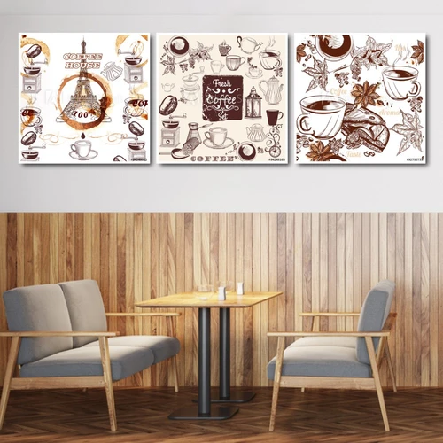 Tranh treo tường fresh coffee set