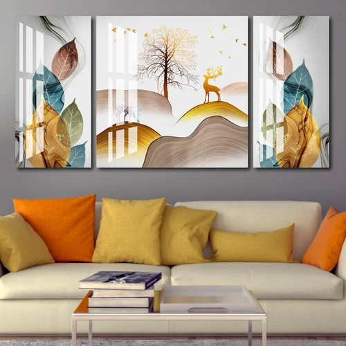 Tranh treo tường nghệ thuật rừng và nai