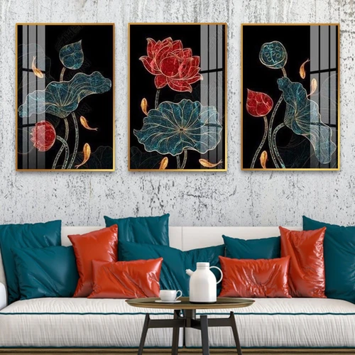 Tranh treo tường hoa sen nghệ thuật 2