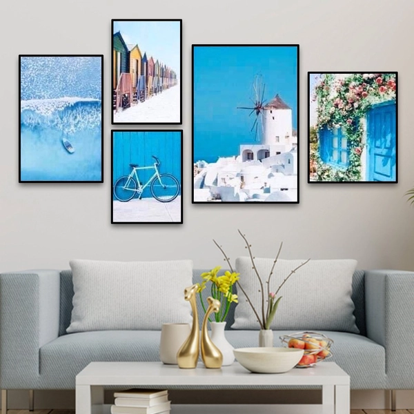 Tranh treo tường sắc xanh mát mẻ