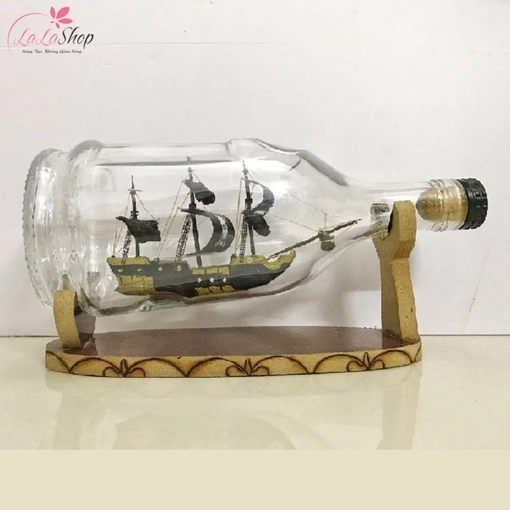 Thuyền trong chai phong thủy 24x10x12