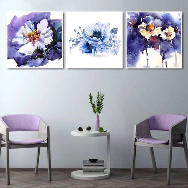 Tranh treo tường nghệ thuật sắc hoa tím
