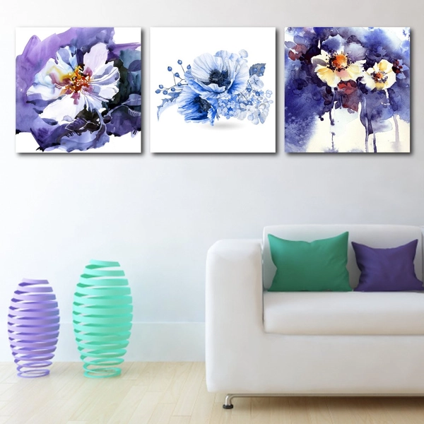 Tranh treo tường nghệ thuật sắc hoa tím