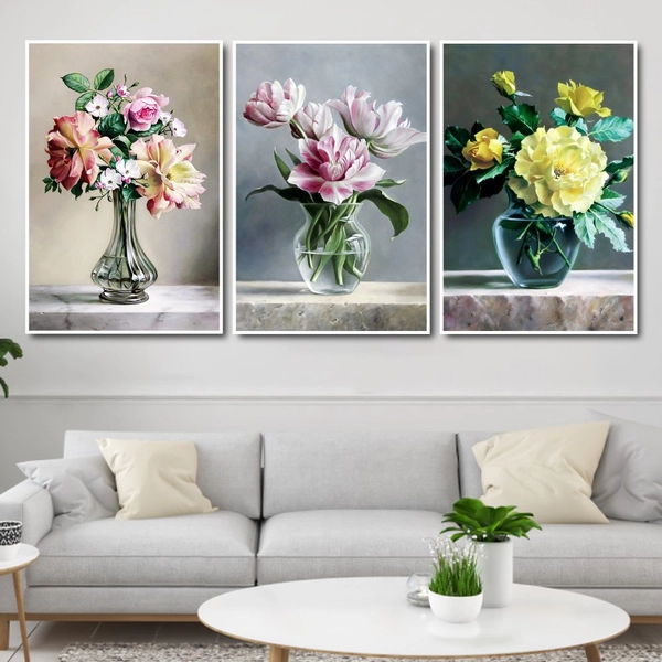 Tranh treo tường nghệ thuật hoa đa sắc