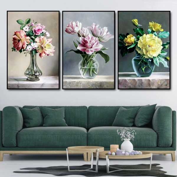 Tranh treo tường nghệ thuật hoa đa sắc