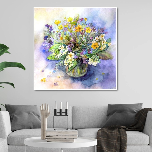 Tranh treo tường nghệ thuật lọ hoa sắc màu