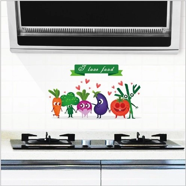 Decal dán bếp rau củ 2