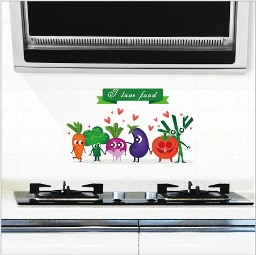 Decal dán bếp rau củ 2